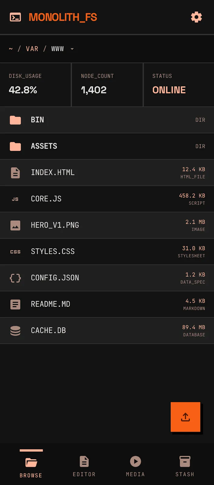 Mobile file browser